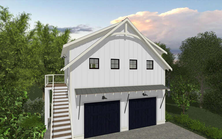 House Plan House Plan #31831 Angled Front Elevation