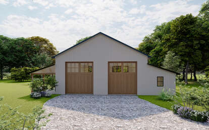 Barn House Plan #7568-00025 Elevation Photo