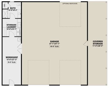Garage Floor for House Plan #7568-00025