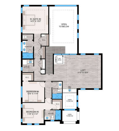 Second Floor for House Plan #207-00150