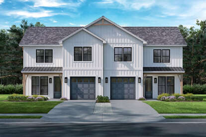 Modern Farmhouse House Plan #041-00368 Elevation Photo