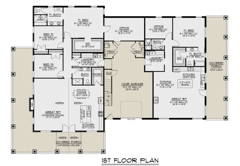 House Plan House Plan #31839 Drawing 1