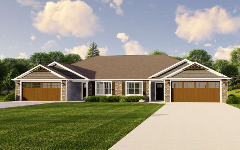 House Plan House Plan #31841 Angled Front Elevation