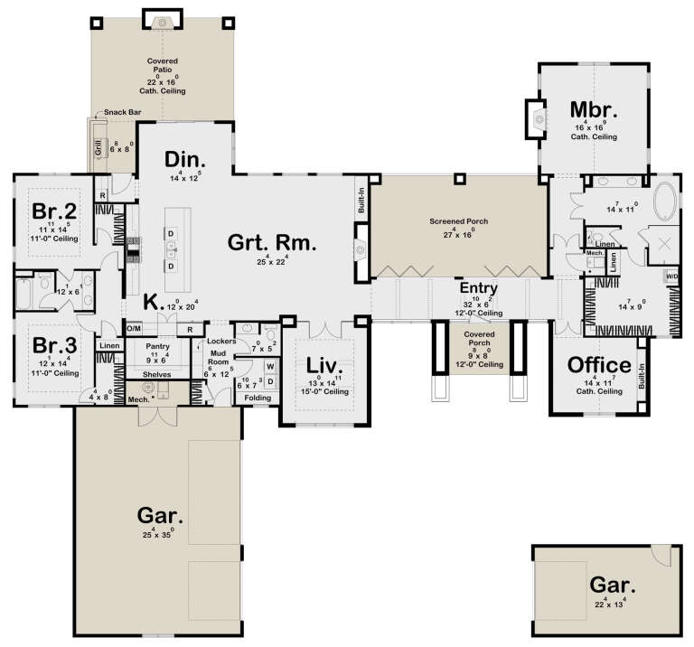 House Plan House Plan #31842 Drawing 1
