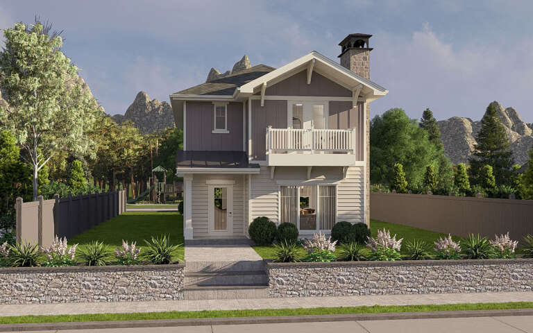 House Plan House Plan #31843 Angled Front Elevation