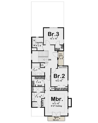Second Floor for House Plan #963-01048