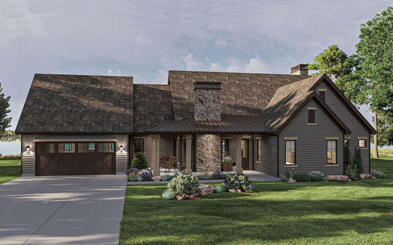 House Plan House Plan #31844 Angled Front Elevation