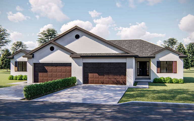House Plan House Plan #31845 Angled Front Elevation