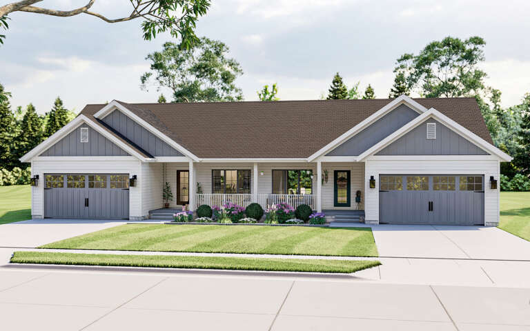 House Plan House Plan #31846 Angled Front Elevation
