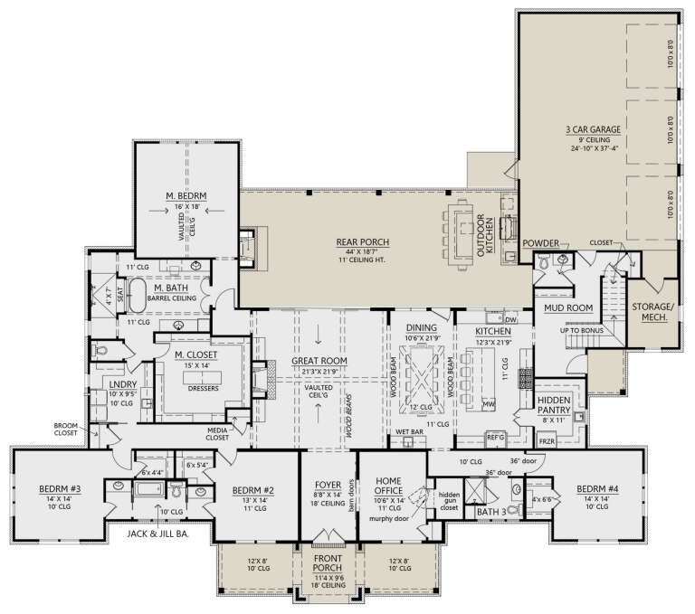 House Plan House Plan #31850 Drawing 1