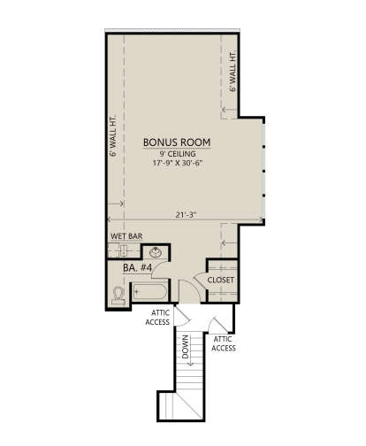 Bonus Room for House Plan #4534-00133