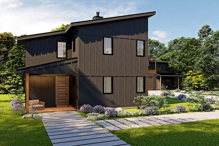 House Plan House Plan #31851 Angled Front Elevation