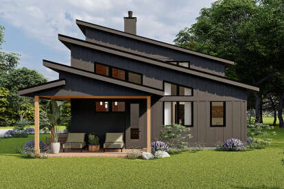 Contemporary House Plan #035-01104 Elevation Photo