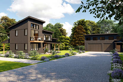 Contemporary House Plan #035-01104 Elevation Photo