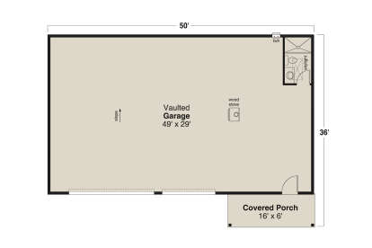 Detached Garage for House Plan #035-01104