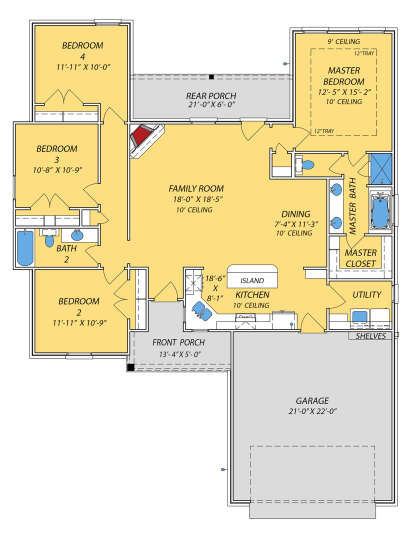 Main Floor  for House Plan #9279-00053