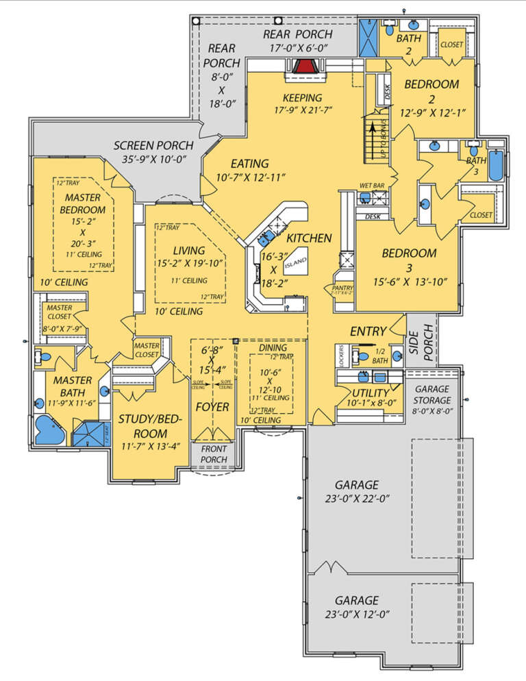 House Plan House Plan #31854 Drawing 1