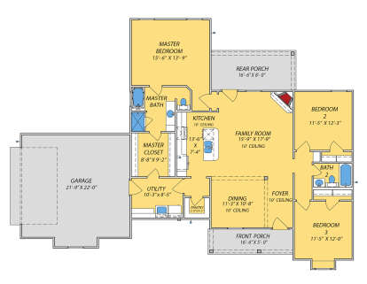Main Floor  for House Plan #9279-00055
