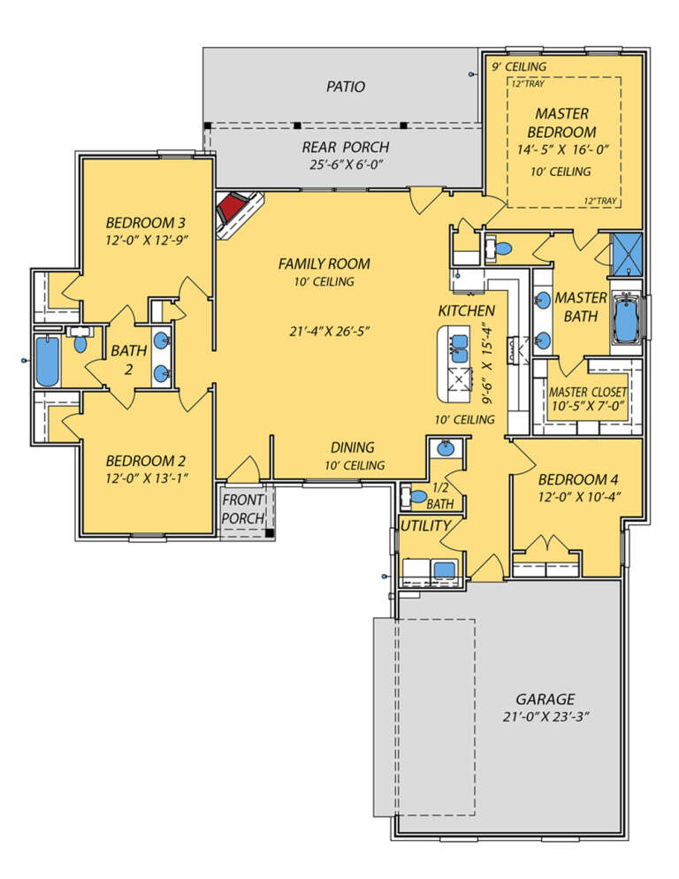 House Plan House Plan #31858 Drawing 1