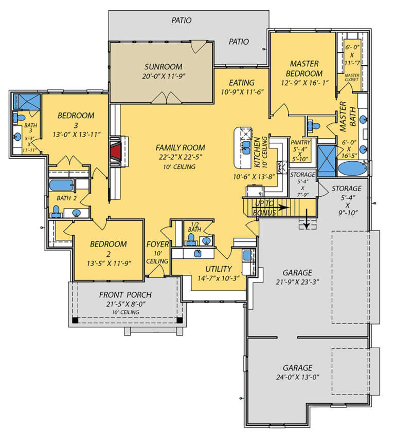 House Plan House Plan #31863 Drawing 1
