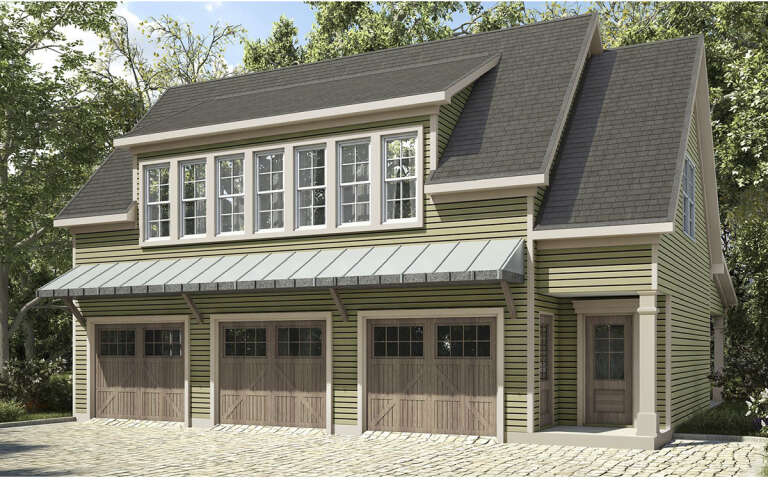 House Plan House Plan #31870 Angled Front Elevation