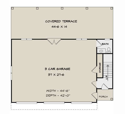 Garage Floor for House Plan #6082-00229