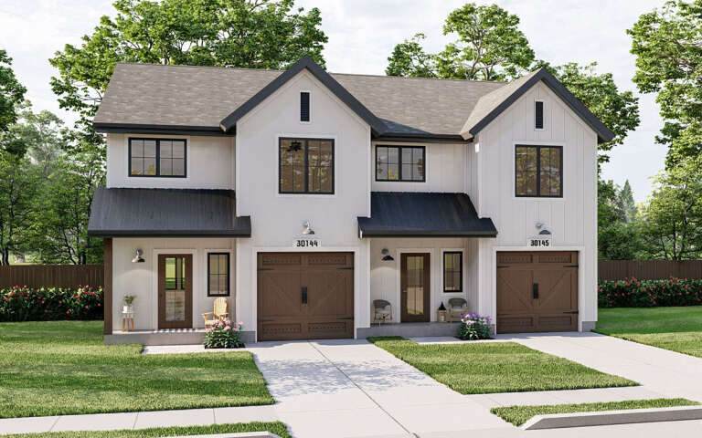 House Plan House Plan #31874 Angled Front Elevation
