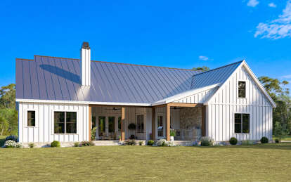 Modern Farmhouse House Plan #009-00415 Elevation Photo