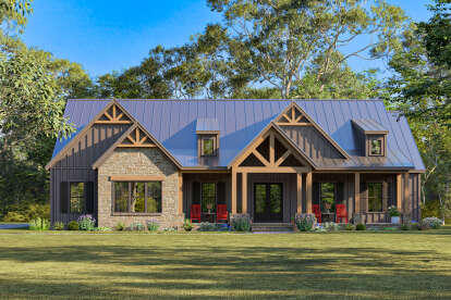 Modern Farmhouse House Plan #009-00415 Elevation Photo