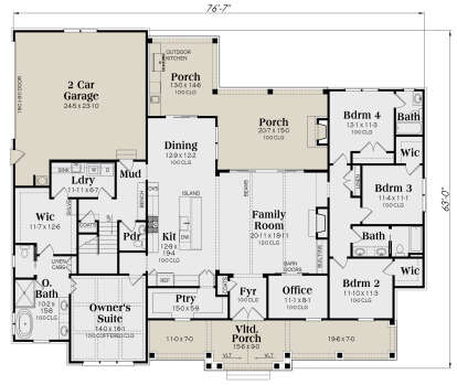 Main Floor  for House Plan #009-00415