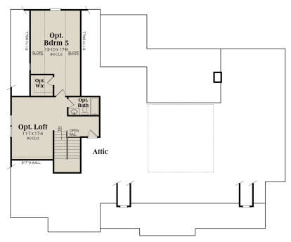 Optional Second Floor for House Plan #009-00415