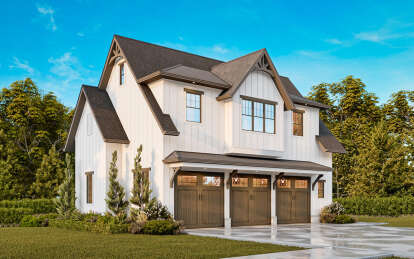 Modern Farmhouse House Plan #699-00395 Elevation Photo
