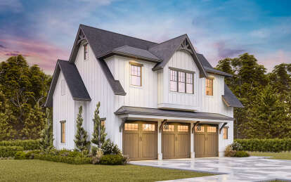Modern Farmhouse House Plan #699-00395 Elevation Photo