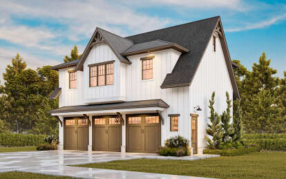 Modern Farmhouse House Plan #699-00395 Elevation Photo