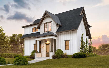 Modern Farmhouse House Plan #699-00395 Elevation Photo