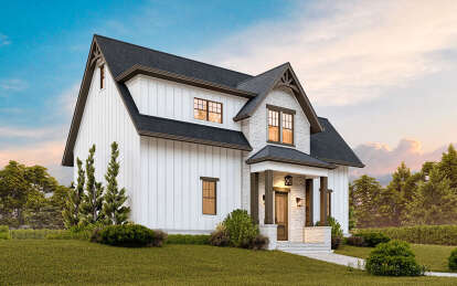 Modern Farmhouse House Plan #699-00395 Elevation Photo