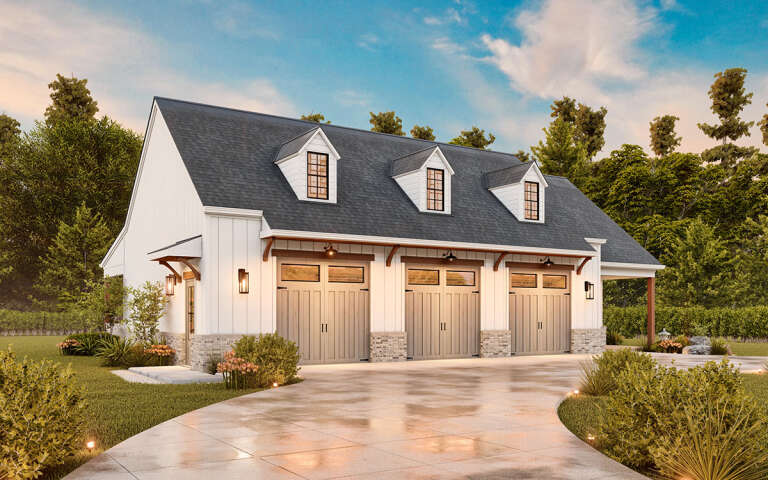 House Plan House Plan #31881 Angled Front Elevation