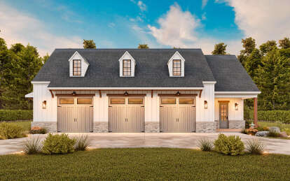 Modern Farmhouse House Plan #699-00396 Elevation Photo