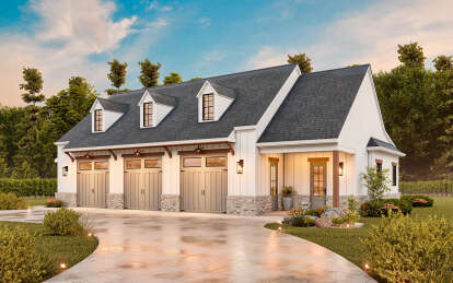 Modern Farmhouse House Plan #699-00396 Elevation Photo