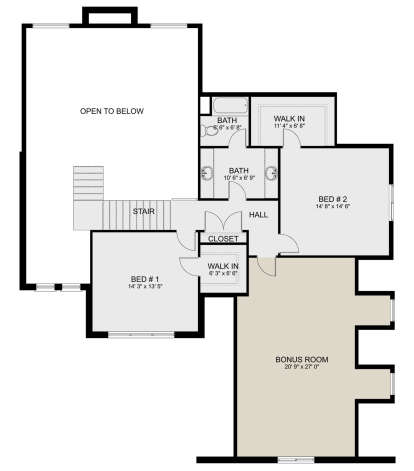 Second Floor for House Plan #2802-00318
