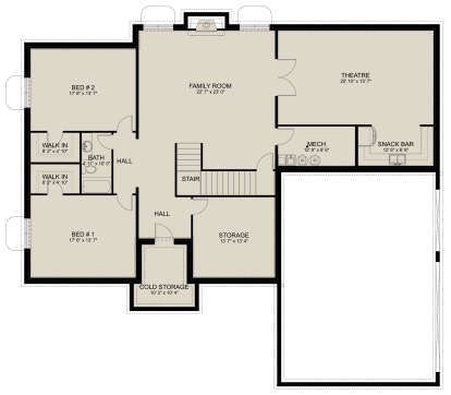 Basement for House Plan #2802-00318
