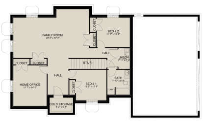 Basement for House Plan #2802-00319