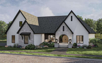 European House Plan #963-01062 Elevation Photo