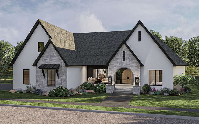 House Plan House Plan #31885 Angled Front Elevation