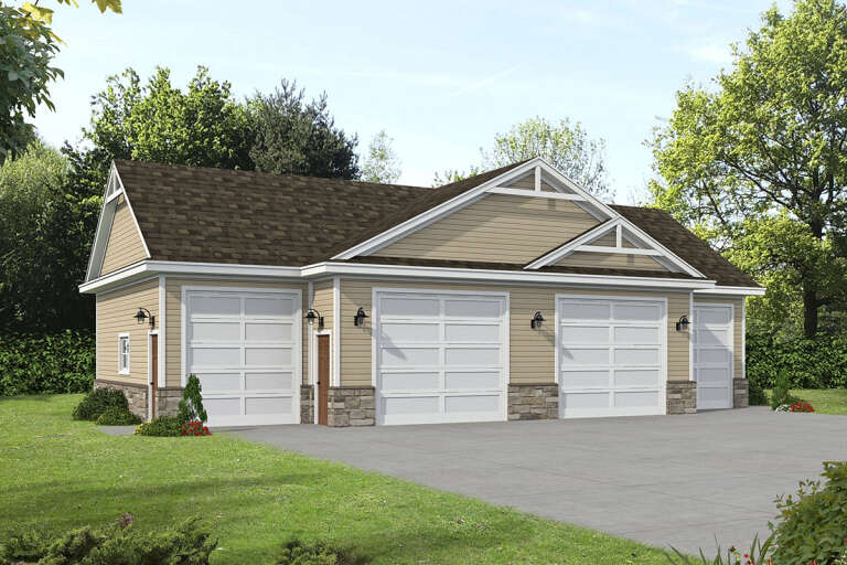 House Plan House Plan #31887 Angled Front Elevation