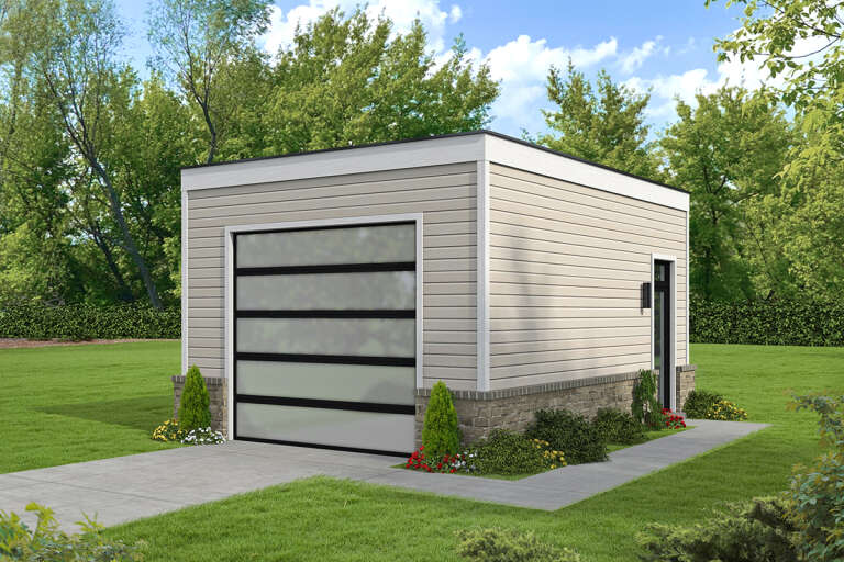 Modern 1 Car Garage Plan - 352 Square Feet | Floor Plan #940-01188 ...