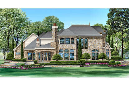 French Country House Plan #5445-00540 Elevation Photo