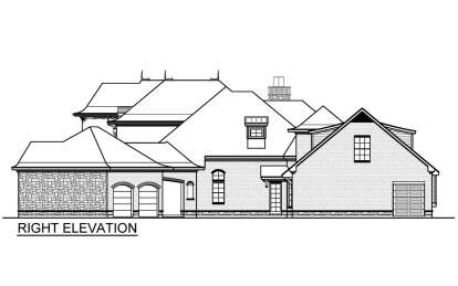 French Country House Plan #5445-00540 Elevation Photo