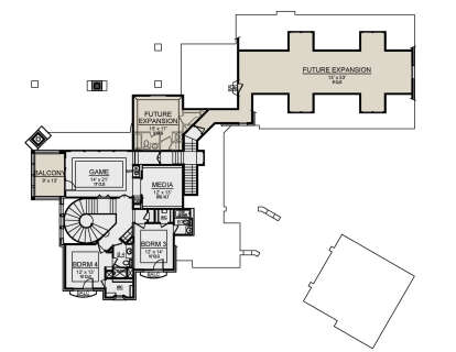 Second Floor for House Plan #5445-00540