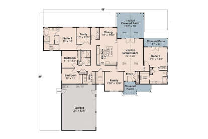Main Floor  for House Plan #035-01105